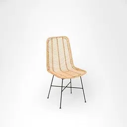 Handmade Rattan Dining Chair | Natural Cane Woven Chair with Metal Frame | Eco-Friendly Wicker Chair for Dining, Living Room & Café Décor-picture-32