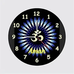 THE MAGICAL GIFTS | Customized Om Spiritual Wall Clock with Name | 12 Inch | 6mm MDF | Matte Finish | Personalized Hindu Wall Decor & Gift-image-21