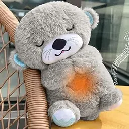 VOK57 LED Light Teddy Otter with Music – Breathing Plush Sleep Soother for Nursery (Multicolor)-picture-11