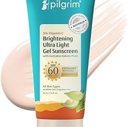 Pilgrim 5% Vitamin C Brightening Ultra Light Gel Sunscreen SPF 60 PA++++ 45ml | UVA/UVB Protection | No White Cast | Fights Tanning, Brightens Skin | Lightweight & Non-Greasy | For All Skin Type-picture-14