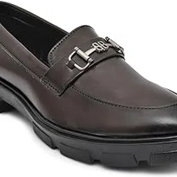 HUES Men's Brown Penny Loafers – Classic Synthetic Leather Slip-On Shoes for Casual & Formal Wear, Comfortable & Stylish Footwear-picture-46