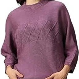 high star clothing High Star Women Acrylic Knitted Oversized Fit Round Neck Full Sleeves Sweaters 45-picture-51