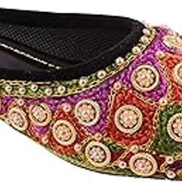 flowflying Women's Ethnic Handcrafted Rajasthani Jaipuri Slipper Mojari-picture-29