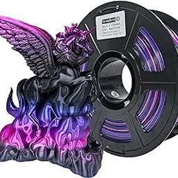 PLA 3D Printer Filament 1.75mm,Black Blue Purple and Rose,Net Weight 1kg(2.2lbs)-picture-10