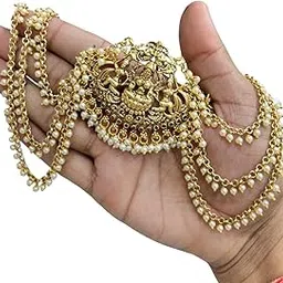 KGR Splash Lakshmi Design Plain Gold Color JAda Billai With Maatil-picture-52