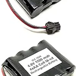 INVENTO 2Pcs 4.8V 1500 mAh Ni-Cd Rechargeable 1.2V x 4 AA Cell Battery Pack for cordless phone Toy Car DIY Project-picture-21