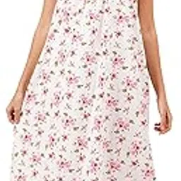 breezly Woman's Pure Cotton Floral Printed Nighty Nightdress-picture-20