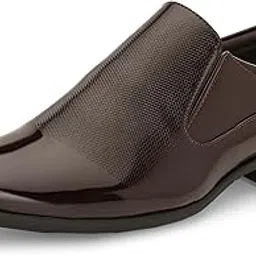 Mens Slip-on Shoes | Slip On Cushioned Insole Formal Shoe |Premium Craftsmanship & Durable Build |Classic, Timeless Durable Formal Shoes with a Smart and Sleek Upper, Crafted Material (9754)-image-62