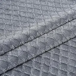 SB INDIA Self-Design Unstitched Velvet Embossed Fabric for Sofa Cover Curtains Home Furnishing and Upholstery Fabric by Meter, 39x56 Inch – 1 Meter, Grey-picture-16