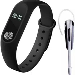 Exxelo (13 Years Warranty - Bluetooth Fitness Smart Band with Heart Rate Sensor and Many Other Impressive Features, HM1000 Wireless Bluetooth Headset-image-1