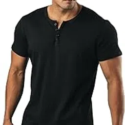 alone eagle Regular Fit Solid Men's Henley Neck Full Sleeve Cotton T-Shirts-picture-43