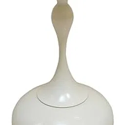 Modern Round Side Table with Hourglass Base, White Pedestal Accent Table-picture-29