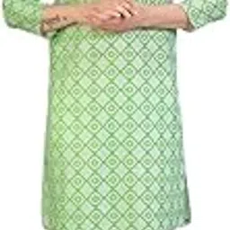 drworld Men’s Printed Cotton Kurta | Regular Fit Stylish Ethnic Kurta for Festive, Casual & Office Wear | Soft Breathable Fabric | Traditional Print Kurta (Print Pista XXL)-picture-22