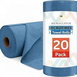 Microfiber Cleaning Cloth Roll, Reusable Tear Away Microfiber Towels,Washable, Ultra Absorbent, Rags Cleaning, Dishcloths, Cleaning Cloth for Car, Home or Kitchen. (DENIM BLUE, 25cm X 25cm)-picture-16