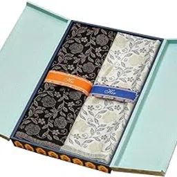 pashmoda His and Her Gift Set of Kaani Wool Blend Stole With Wooden Gift Box-picture-13