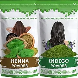 NATURAL AND HERBAL PRODUCTS Indigo Henna Powder | Black Hair Color | Indigo Dye | Hair Growth | Hair Fall | Hair Color | Hair Conditioner | Hair Strong | Black Hair - 100 Gram(Pack Of 2)-image-43