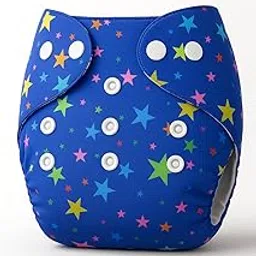 Kalra Magic Printed Reusable Cloth Diapers | Adjustable, Leak-Proof & Absorbent Diapers For Unisex Small baby girls and Boys, Infant & New Born Baby - Blue (Pack of 1)-picture-23