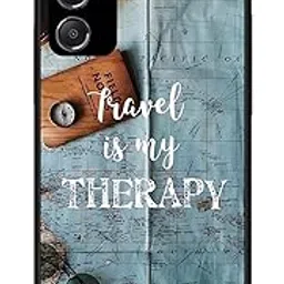 NDCOM for Samsung Galaxy M35 5G Back Cover Travel is My Therapy Printed Metal Case-image-44