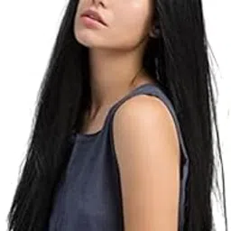 BLUSHIA Natural looking full head long straight middle partition heat resistant wig for Women/Girls-picture-34