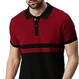 veirdo Mens Polo Formal Classic Fit T Shirts for Men, Half Sleeves Polo Tshirt, Stylish, Cotton T Shirts-picture-44