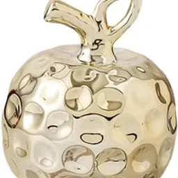 CALANDIS Porcelain Figurine Gift Decoration Apple Statue for Fireplace Cabinet Office Gold | Figurines-picture-29