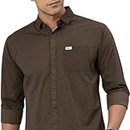 majestic man Custom Geometric Printed Pure Cotton Slim Fit Casual Shirt-picture-38