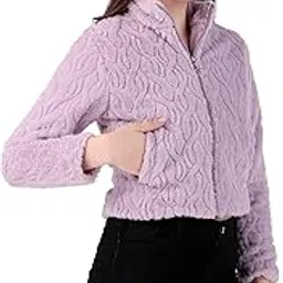 brazo Latest Women’s Soft Faux Fur Winter Jacket – High Neck, Full Sleeves, Zip Closure, Warm Stylish Casual Wear-picture-12