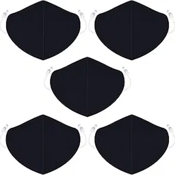 afew Reusable Cloth Face Masks with Adjustable Ear Loops | 3 Layered Comfortable, Breathable Fabric Masks For Men & Women | Unisex Washable Cloth Masks - Pack Of 5-picture-29