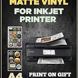 Print on Gift A4 MATTE VINYL/GUMMING SHEET/SELF ADHESIVE FOR STICKERS & POSTERS (Pack Of 50Pc)-image-0