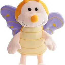 RVA Butterfly Soft Stuffed Animals Toys for Kids Butterflies with Purple Wings Plush Doll Animal Toy Birthday Gift for Girls/Boys/Kids (13 Inch) (Yellow)-image-1