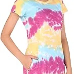 stories.label Women Cotton Long T-Shirt Dress in Knee Length with Side Pockets Include Plus Sizes, Regular Fit Western Casual T-Shirts Dresses for Girls (Size Small -5XL)-picture-43