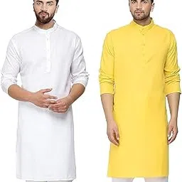 golazo Men's Cotton Kurta Combo - Pack of 2 | Traditional Ethnic Wear for Festivals & Celebrations-picture-11