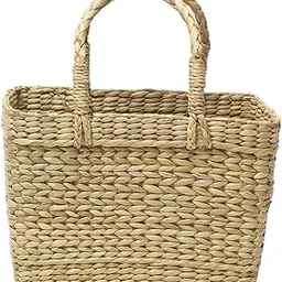 Habere India-All the Cultures Fabricating India Handmade Gift Hamper Baskets|Decorative Storage Baskets|Clothes Storage Baskets|Fruit Baskets (Small Rectangular (26 * 18 * 11)) Dry Grass-image-46