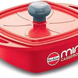 Hawkins Aluminium 0.75 liter Mini Casserole With Lid, Square Series Die-Cast Pan For Cooking, Reheating, Serving And Storing, Red (Mcsr75)-picture-25