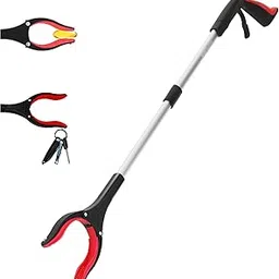 GNEY 32” Foldable Reacher Grabber Tool with Magnetic Tip–Heavy Duty Trash Picker Grabber with Rotating Anti-Slip Claws Lightweight Arm Extension Grabber for Elderly,Litter Pick Up,Home & Garden Use-picture-21