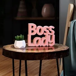 NUKKAD TALES Boss Lady Pink Showpiece Office Decoration Items Birthday Gift Items Gift for Girls Gift for Boss (6 X 4.9 inch)-picture-13