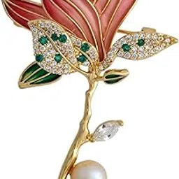 Fashion Jewellery Green-Lavender Gold Polished Copper Trendy Zircon Saree Brooch, Best for Bridal Wear & Special Occasion - 189465-image-76