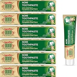 Apollo Noni Toothpaste for Entire Family, Daily Oral Detox - Pure Herbal, Natural, No Chemicals - Protect Enamels, Strengthens Gums, Reduce Plaque | 150gm (Pack of 6)-image-9