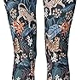 alisba Women's Cotton Lycra Jeggings - Animal & Flower Print, Stretchy Soft High Waist Leggings for Casual, Gym, Yoga, Fashionable Breathable Pants, Stylish Comfortable Activewear for Travel & Daily-picture-0