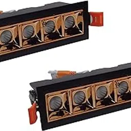 Mufasa Black Gold Finish Square Laser LED Ceiling COB Spot, Focus, Down Ceiling Light, Ceiling Pop Light (Warm White-Pack of 2) (10 Watts)-picture-37