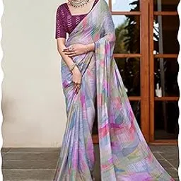 saree mall Women's Multicolor Chiffon Abstract Printed Saree with Unstitched Blouse Piece(HRITIMA40085_5D_Parent)-picture-22
