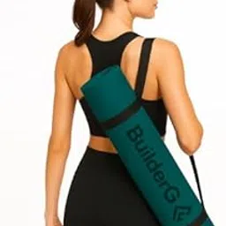 Premium TPE Yoga Mat for Men & Women | Non-Slip Exercise Mat| 8mm Thick for Comfort & Joint Support | Ideal for Yoga, Pilates, Home Gym Workouts (Dark Green)-image-18