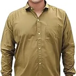 Men Khaki Color Shirts |Full Sleeves | Workers Duty Drivers Shirts | Comfortable Wear for Men (Regular, Khakhi)-picture-24