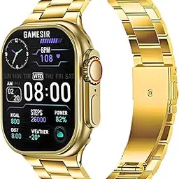 GameSir S9 Ultra Smart Watch with High Resolution, 2.19" Display 100+Sports Mode & Customizable Watch Faces, Bluetooth Calling Watch, Golden Bracelet, Luxury Smartwatch for Men & Women-Golden-picture-21