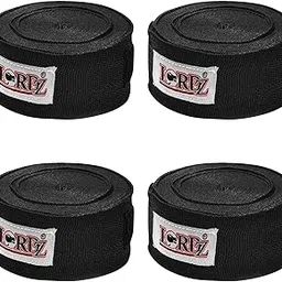 Lordz Cotton/Nylon Boxing Hand Wraps (Set of 2) Combo Semi Elastic Hand & Wrist Support for Kickboxing Training Gym Workout (Size: 120 Inch)-image-62