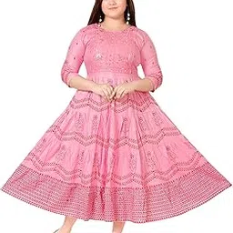 ang fashion Floral Embroidered Anarkali Dress for Festive Looks-picture-32