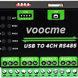 VOOCME Industrial USB to 4Ch RS485 Converter, Multi Protection Circuits, Multi Systems Support, Aluminium Alloy Case, Wall-Mount & Rail-Mount Support-image-27