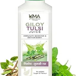Uma Ayurveda Herbal Giloy Tulsi Juice – Suitable for Respiratory Wellness | Helpful in Cough and Cold | 1Ltr (1000 ML)-picture-15