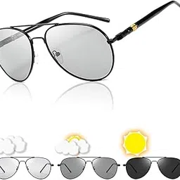 kalevel Polarized Photochromic Sunglasses Men Boy UV Protected Sunglasses Stylish Aviator with Spring Hinges for Various Face Shapes-picture-24