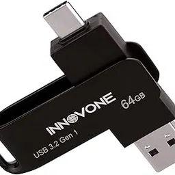 Innovone USB 3.2 Flash Drive, 64GB, Dual Type-C & Type-A, Metal Tip, 5-Year Warranty, Compatible with Windows/Mac/Car USB (Black)-picture-16